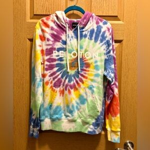 Peloton Spiritual Gangster Rainbow Tie Dye Hooded Sweatshirt